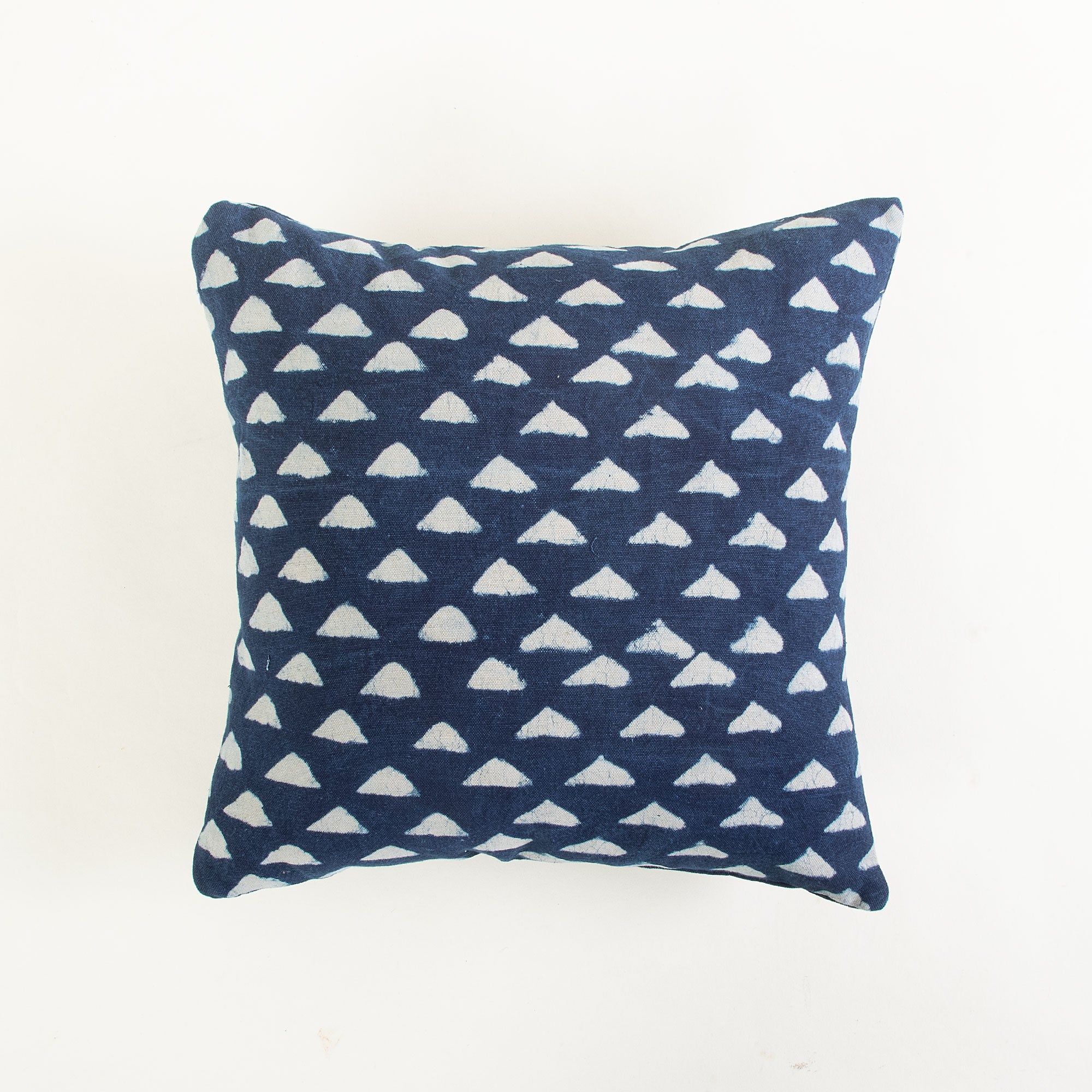 Indigo Hand Block Print Canvas Cushion Cover